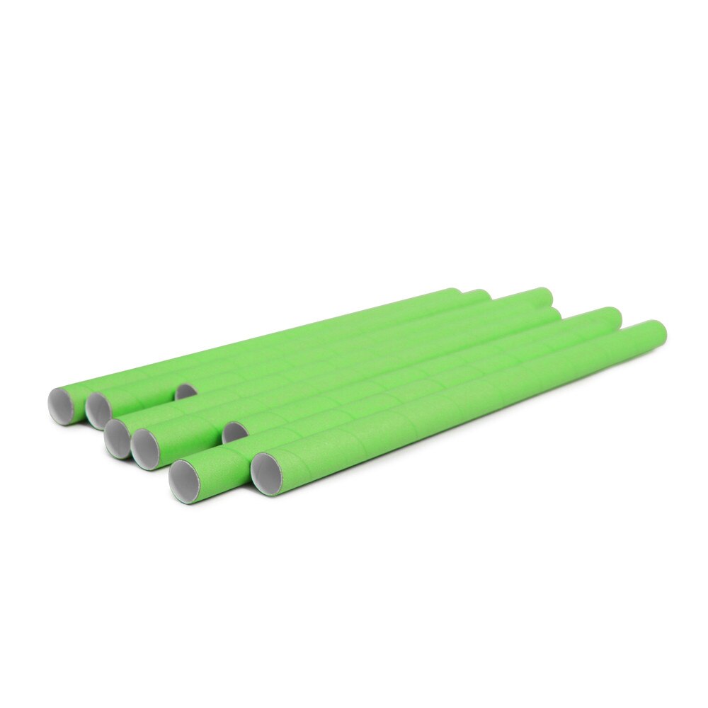 Green Compostable Straws 210 x 10mm - 250 pcs